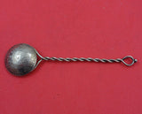 Dutch Coin Silver Demitasse Spoon Bowl with Twisted Handle Dated 1847 4 1/8"