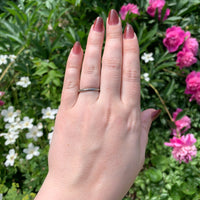 18k White Gold Wedding Band Ring Size 6.75 Jewelry (#J7285)