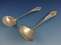 Rose Point by Wallace Sterling Silver Flatware Set For 8 Service 75 Pieces