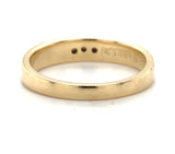 14k Yellow Gold Wedding Band Ring with Three Genuine Natural Diamonds (#J7288)