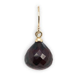 14k Gold 37.18 Carat TW Briolette Genuine Natural Garnet Drop Earrings (#J7129)