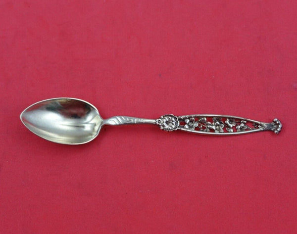 Dresden by Whiting Sterling Silver Demitasse Spoon Light Vermeil Pierced 4"