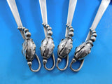 Blossom by Georg Jensen Sterling Silver Cream Soup Spoon 6 3/8" Set of 4 Old GJ