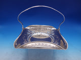 Woodside Sterling Silver Petit Four Basket with swing handle Pierced 9"  (#7317)