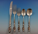 Silver Swirl by Wallace Sterling Silver Flatware Set 6 Service 30 Pieces