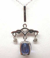 14k Gold Chandelier 2.30ct Genuine Natural Tanzanite Pendant w/Diamonds (#J3757)