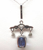 14k Gold Chandelier 2.30ct Genuine Natural Tanzanite Pendant w/Diamonds (#J3757)