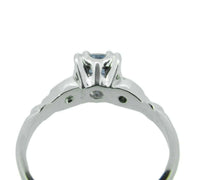 Platinum .49ct Genuine Natural Sapphire and Diamond Ring (#J4590)