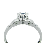 Platinum .49ct Genuine Natural Sapphire and Diamond Ring (#J4590)
