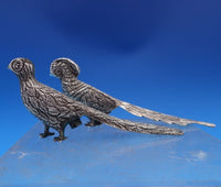 Vigueras Mexican Sterling Silver Salt Pepper Shaker Set 2pc Pheasants (#1666)