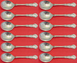 Old Atlanta by Wallace Sterling Silver Cream Soup Spoon Set 12 pieces 5 7/8"