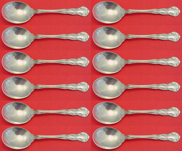 Old Atlanta by Wallace Sterling Silver Cream Soup Spoon Set 12 pieces 5 7/8"