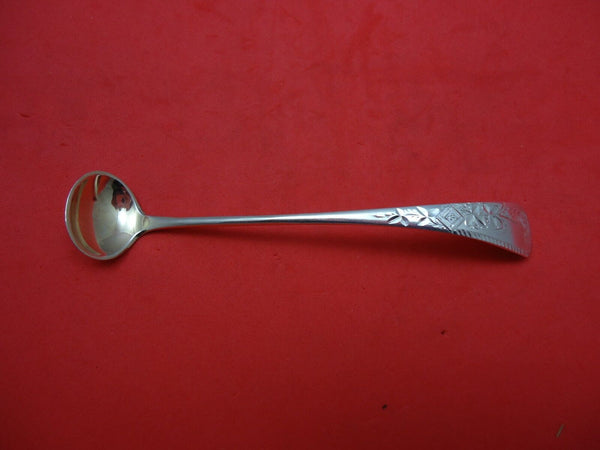 Antique Engraved #8 by Gorham Sterling Silver Mustard Ladle Goldwashed 5"