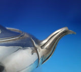 Danish .934 Silver Tea Pot Individual w/Wood Handle and Finial 4" x 8 1/4" #5511