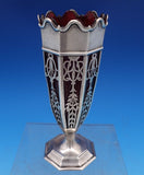 W. Lister and Sons English Estate Sterling Silver Vase with Glass #7728 (#8121)