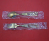 Christmas by A. Michelsen Sterling Silver Fork and Spoon Set 2pc 1937 Sheaf