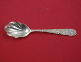 Repousse by Jenkins and Jenkins Sterling Silver Sugar Spoon shell 6"