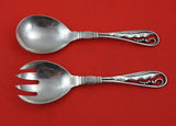 Ornamental #42 by Georg Jensen Sterling Silver Salad Serving Set GJ mark 7 1/2"