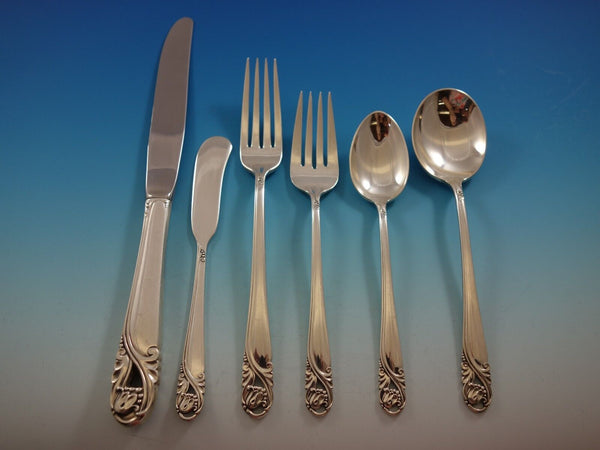 Spring Glory by International Sterling Silver Flatware Set for 12 Service 80 pcs