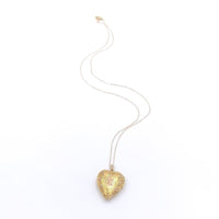 10k Yellow Gold Locket with Rose Gold Flowers and Bow w/ 14k Gold Chain (#J6673)