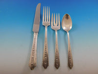 Normandie by Wallace Sterling Silver Flatware Set for 8 Service 67 Pieces Floral