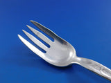 Lap Over Edge Acid Etched by Tiffany Sterling Fish Fork with Clams 6 1/2"