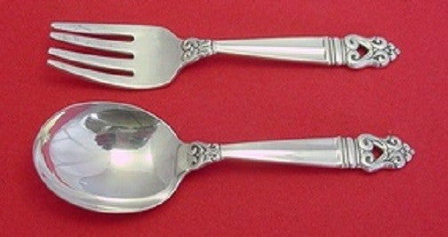 Royal Danish by International Sterling Silver Baby Set 2-Piece Original 4 1/4"
