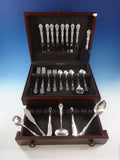 Chateau Rose by Alvin Sterling Silver Flatware Set For 8 Service 53 Pieces