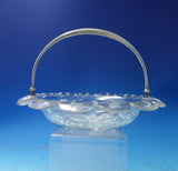Dutch Crystal Bowl w/Sterling Silver Beaded Style Handle 10 1/14" x 7 1/2" #5535