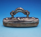 Art Nouveau Sterling Silver Vanity Set with Lilies Motif 8pc w/Monogram (#9115)