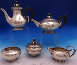 La Paglia by International Sterling Silver Tea Set 5pc w/ Wood (#8792) Fabulous!