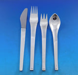 Linje by Hans Hansen Danish Sterling Silver Flatware Set 8 Service 49 pcs Modern