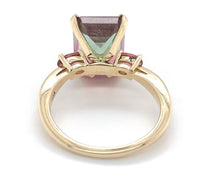 14k Gold 6.71 Carat Bi-Color Watermelon Genuine Natural Tourmaline Ring (#J6532)