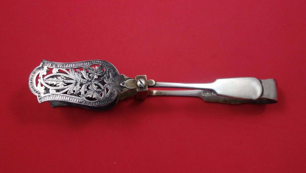Walker & Hall English Sterling Silver Asparagus Serving Tong Yoked Pcd BC 8 7/8"