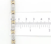 10k Gold 1.40 Carat TW Genuine Natural Diamond Tennis Bracelet 7 1/8" (#J7039)