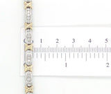 10k Gold 1.40 Carat TW Genuine Natural Diamond Tennis Bracelet 7 1/8" (#J7039)