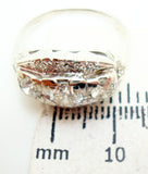 14K Gold 1ct Total Weight Genuine Natural Diamond Ring w/ Small Diamonds #J2874