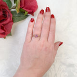 14k Yellow Gold Filigree 1.32 Carat Pink Genuine Natural Spinel Ring (#J7196)