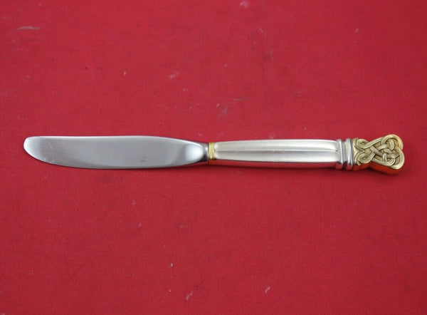 Celtic Weave Gold by Towle Sterling Silver Butter Spreader Hollow Handle 6 3/4"