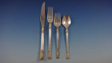 Aegean Weave Gold by Wallace Sterling Silver Flatware Set For 18 Service 72 Pcs