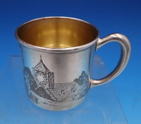 Nursery Rhyme by Blackinton Sterling Baby Cup GW #5624 with Birth Record (#8278)