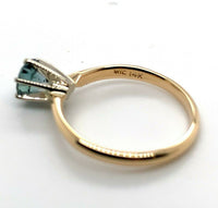14k Yellow Gold .95ct Blue Genuine Natural Montana Sapphire Ring (#J5524)