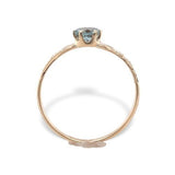 Victorian 10k Rosey Yellow Gold .43ct Genuine Natural Aquamarine Ring (#J7483)