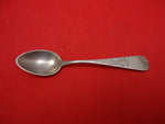Duhme Brite Cut Sterling Silver 4 O'Clock Spoon Abstract Design & Flowers 4"