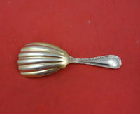 Davis and Galt Sterling Silver Tea Caddy Spoon Gold Washed 4 1/2" Heirloom