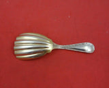 Davis and Galt Sterling Silver Tea Caddy Spoon Gold Washed 4 1/2" Heirloom