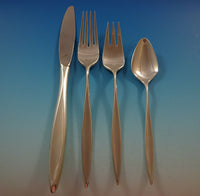 Crystal by International Sterling Silver Flatware Set 12 Service 54 Pcs Modern