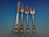 Silver Iris by International Sterling Silver Flatware Set 8 Service 48 Pieces