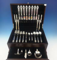 Royal Danish by International Sterling Silver Dinner Flatware For 8 Set 61 Pcs