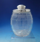 Beaded by Unknown Sterling Silver and Glass Cigar Jar Axe Emblem #53858 (#5783)